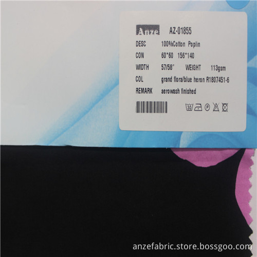 100% bomullstryck poplin tyg